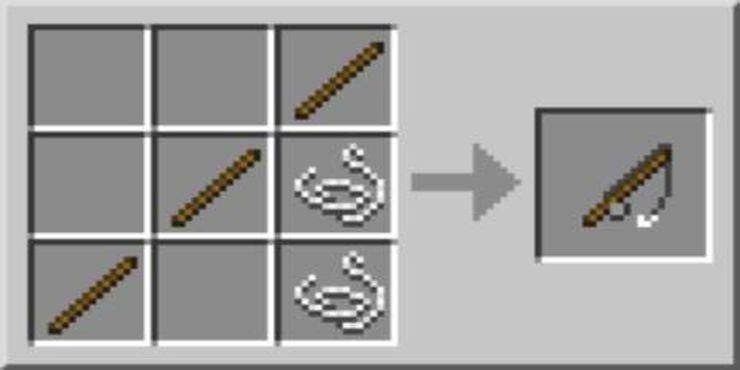 How to craft a fishing rod in Minecraft