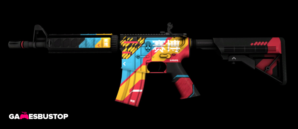 M4A4 | Cyber Security  - GamesBustop CSGO Weapon skins